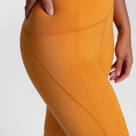 GIRLFRIEND COLLECTIVE Sz XXL Honey High Rise Leggings 7/8 Inside Back  Pocket - Picture 2 of 9